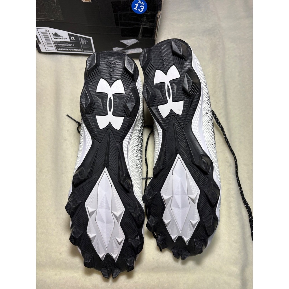 Under Armour Spotlight Fran RM 2.0 Football Cleat Men 13 Black White 3025083-001 - Picture 6 of 7